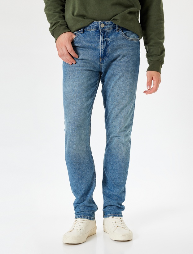   Джинсы мужские Slim Fit с карманами - Brad Jean